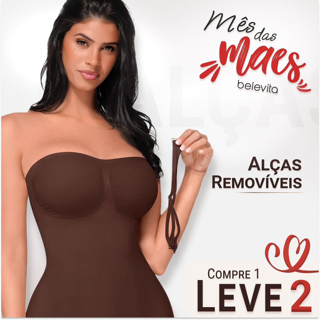 Body Modelador com Alça Removível - Premium Shaper - Compre 1 Leve 2 + Brinde