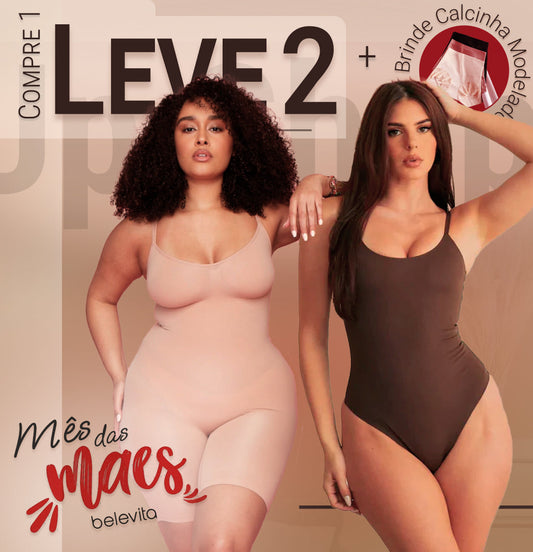 Body Modelador - Up Shaper - Compre 1 Leve 2 + Brinde Calcinha Modeladora (Short / Fio)